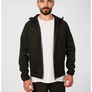 NTB Şardonlu Dalgıç Fermuarlı Dik Yaka Kapşonlu Sweatshirt/Ceket