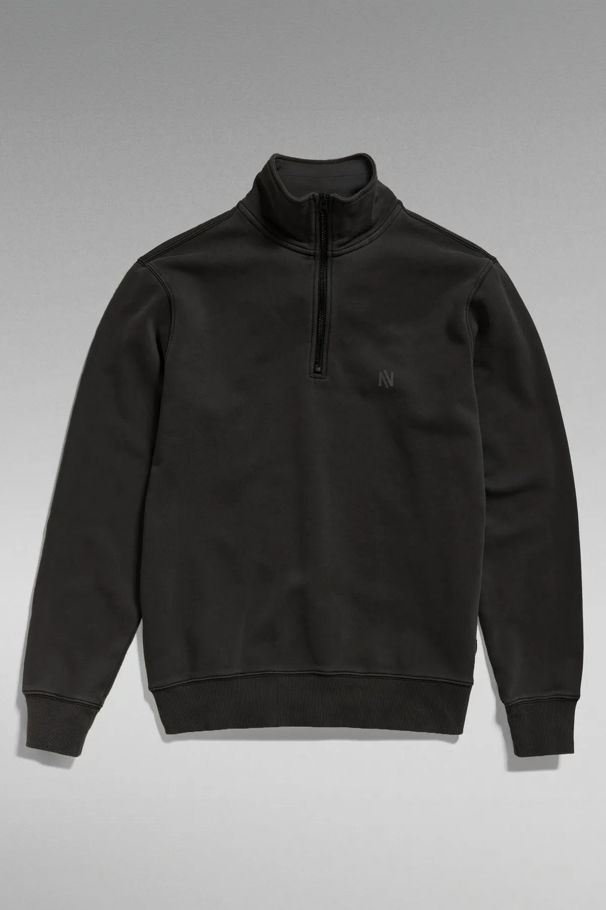 NTB 1/4 Fermuarlı Dik Yaka Sweatshirt Şardonlu 3 İplik Yaka Üzeri Şerit Detaylı - Görsel 3
