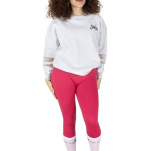 NTB Woman PVC Panel Oversize Sweatshirt Gray