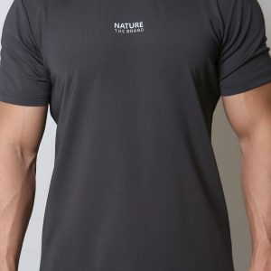 Takma Kol Standart Performans T-Shirt Gray