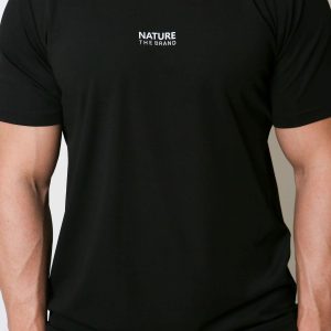 Takma Kol Standart Performans T-Shirt Black