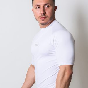 Active Muscle Fit Reglan Sleeve Performance T-Shirt Charcoal