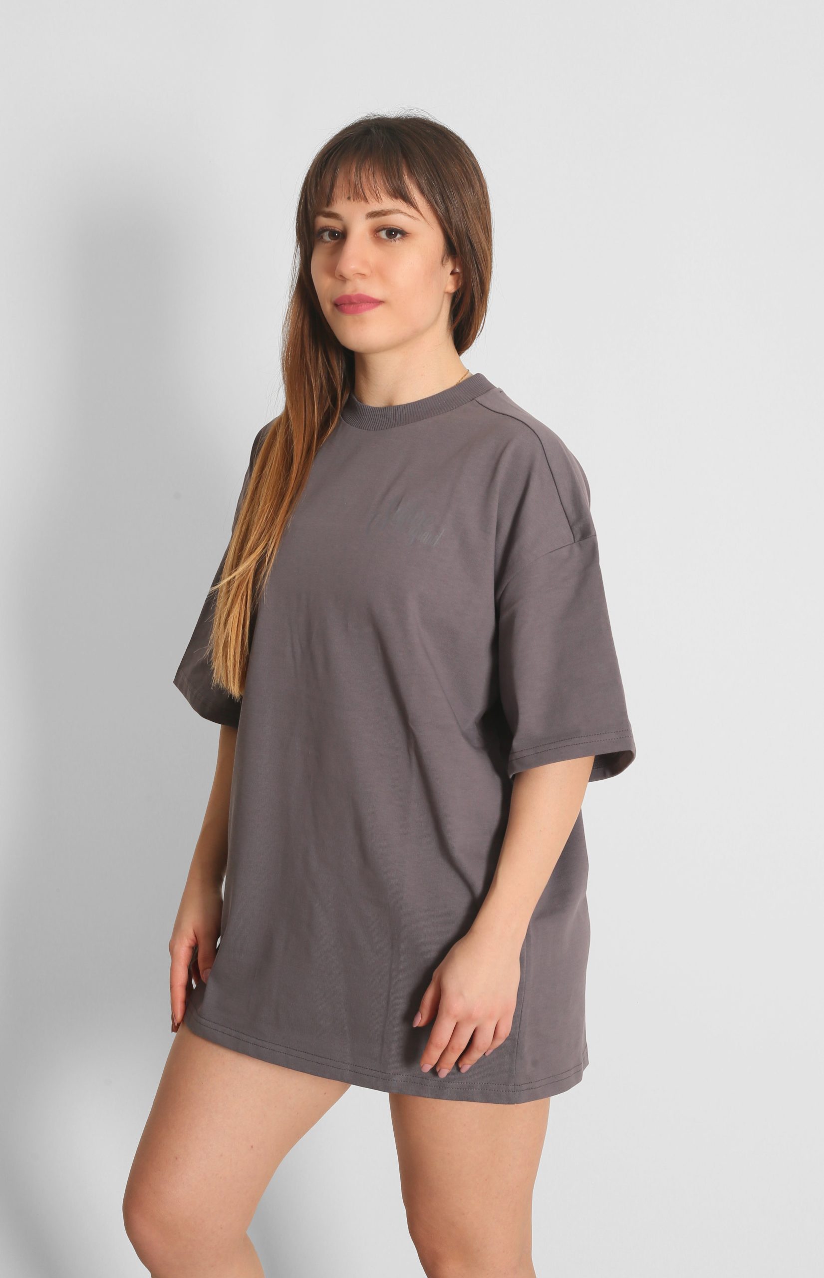 NTB Unisex Oversize T-Shirt Graphit Renk - Görsel 5