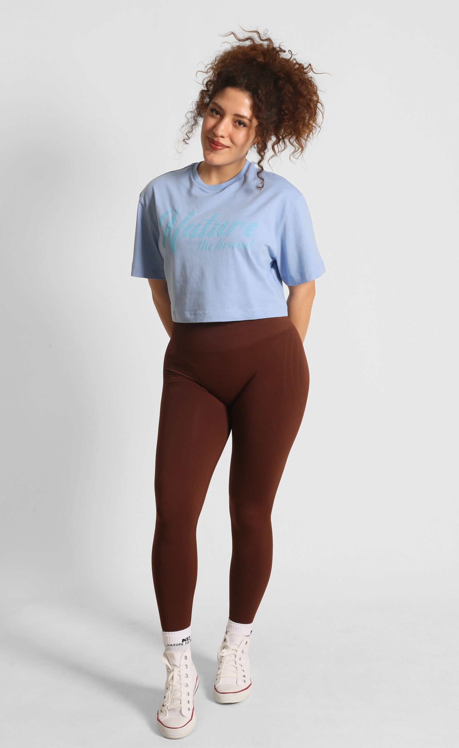 NTB Crop T-Shirt Sky Blue - Görsel 4