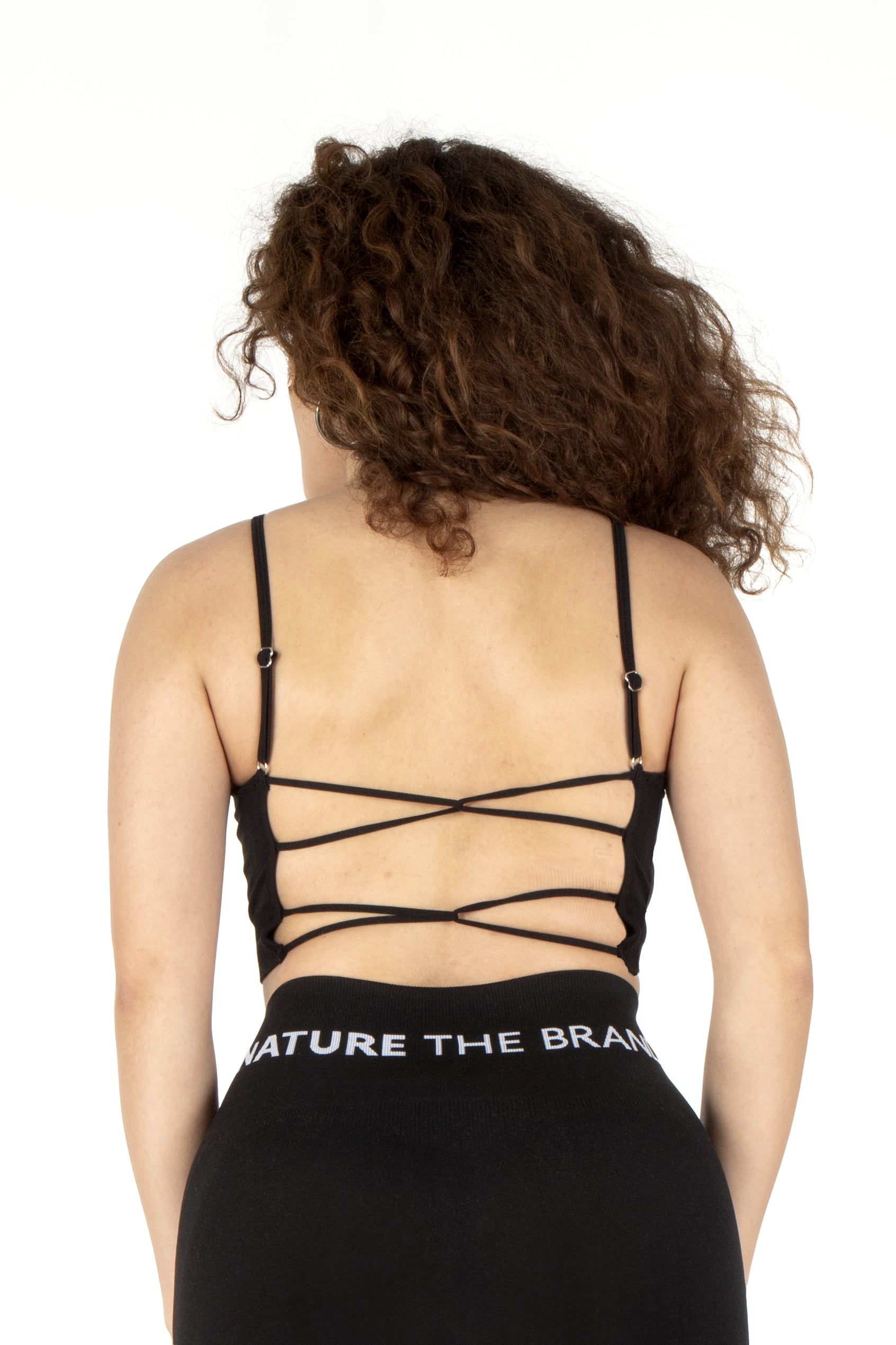 Sırt Dekolteli Dikişsiz Sporcu Sutyeni Siyah - Görsel 2