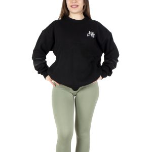 NTB Woman PVC Panel Oversize Sweatshirt Black