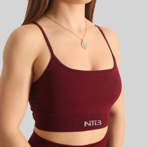 Sırt Dekolteli Seamless Sporcu Sutyeni Vişne Çürüğü