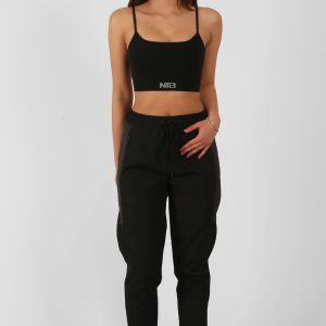 NTB Unisex Printed Track Pants Black Color